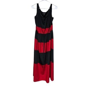 ENFOCUS Red & Black Maxi Dress